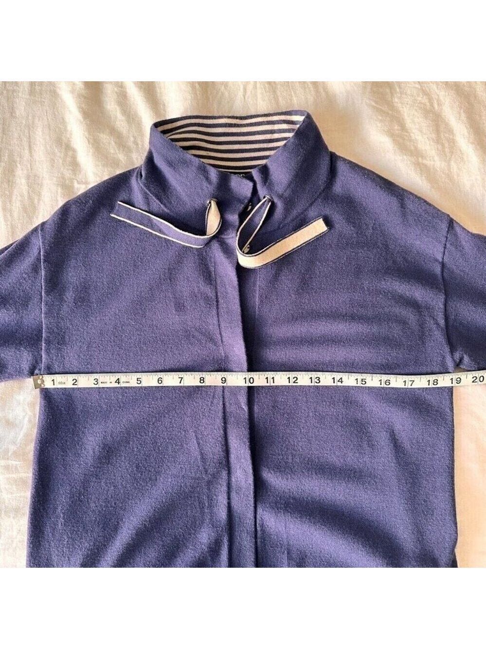 Olsen Women’s Snap Button Mock Neck Sweater Size 4 XS Blue Soft New - Picture 14 of 14